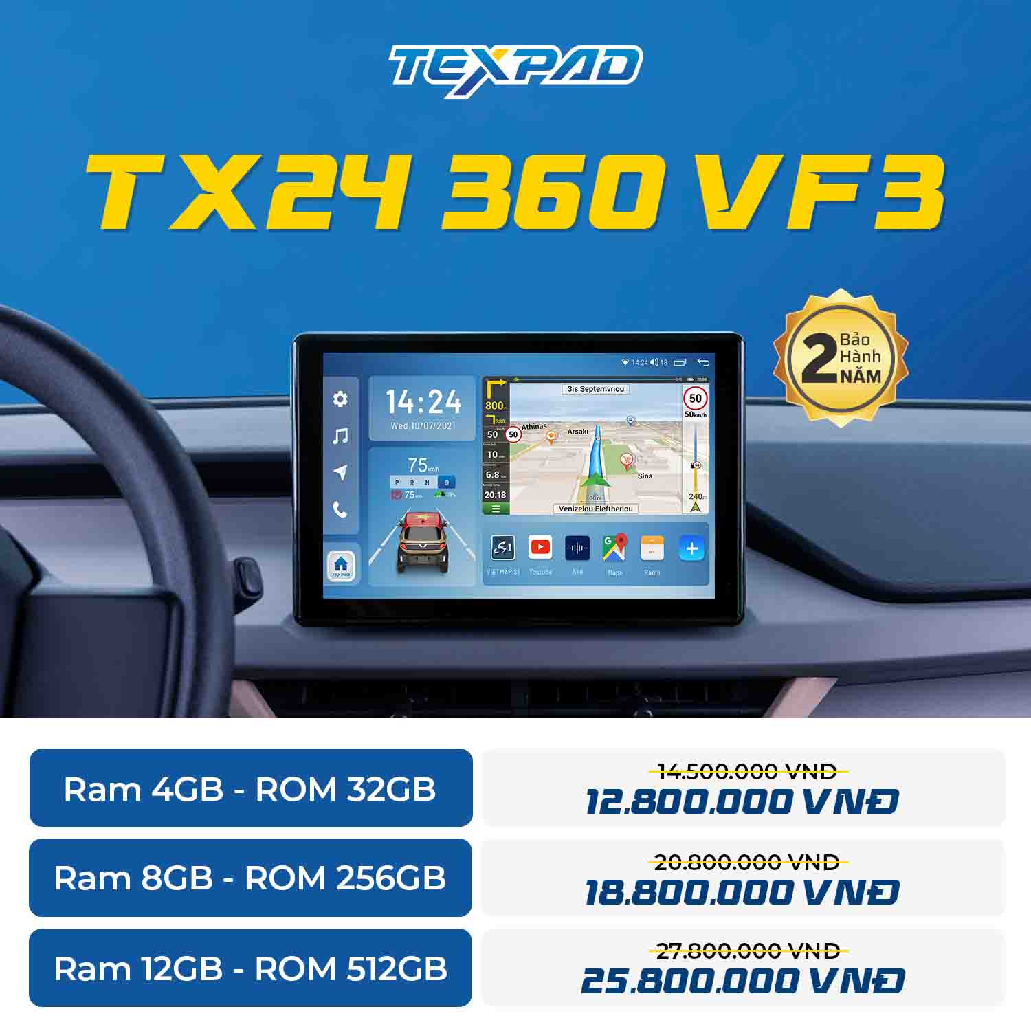 báo giá màn hình MHU Texpad TX24 Android VF3