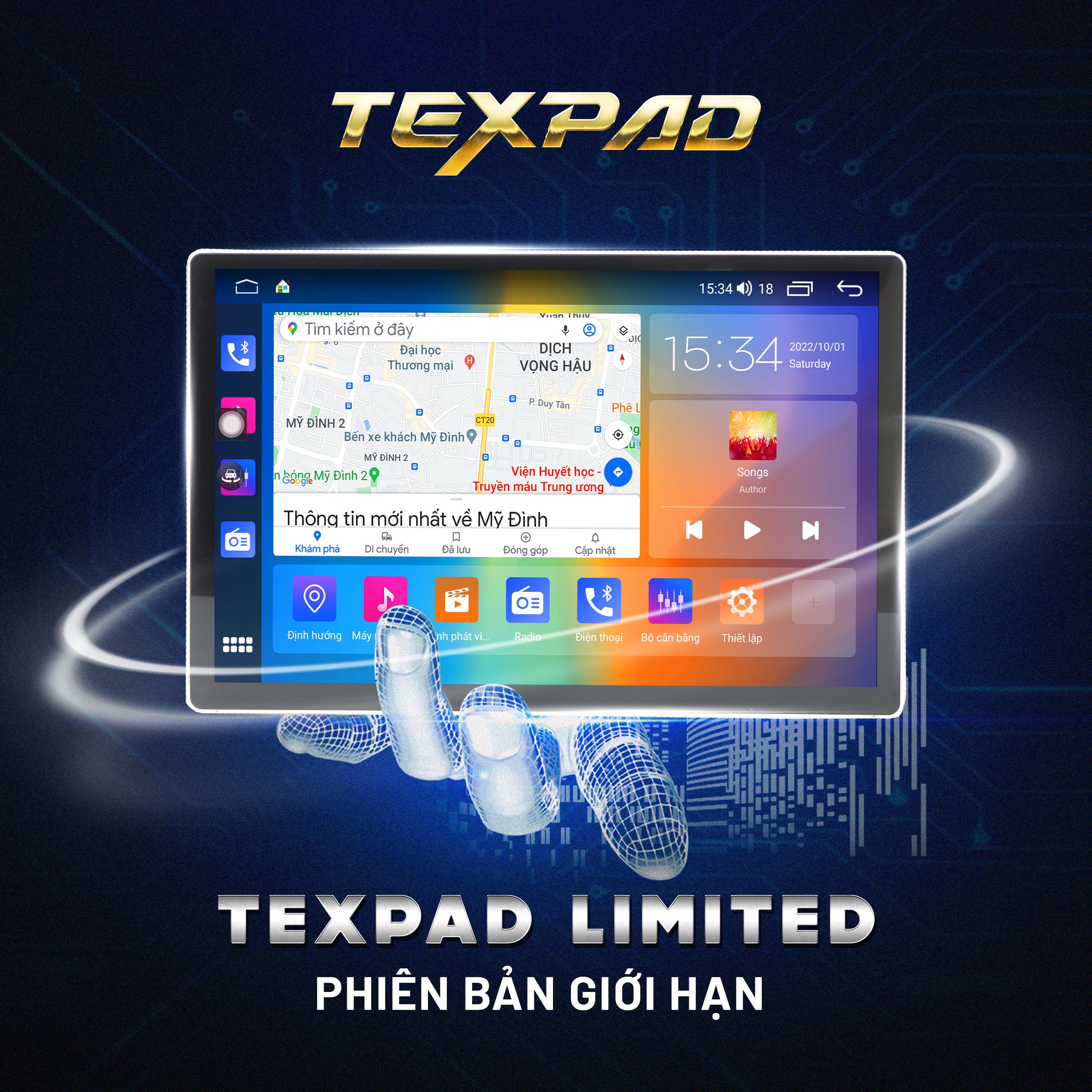 Màn hình Android ô tô TexPad TX8 chính hãng | Tư vấn và báo giá