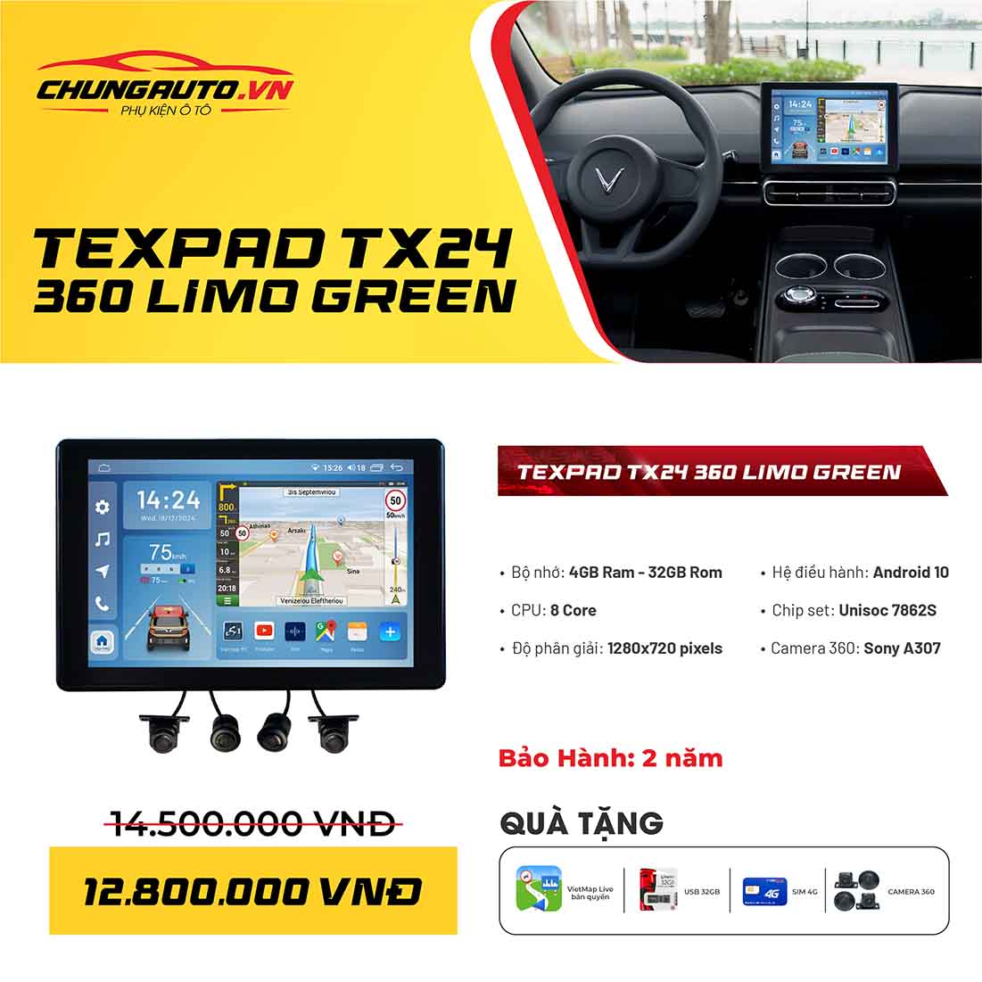 MHU Texpad TX24 Android Limo Green ram 4G