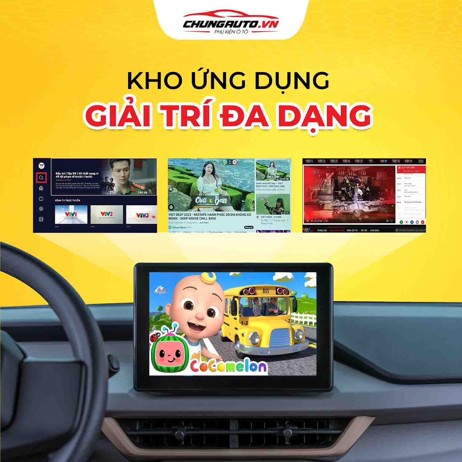 MHU VF3 kho ứng dụng giải trí đa dạng