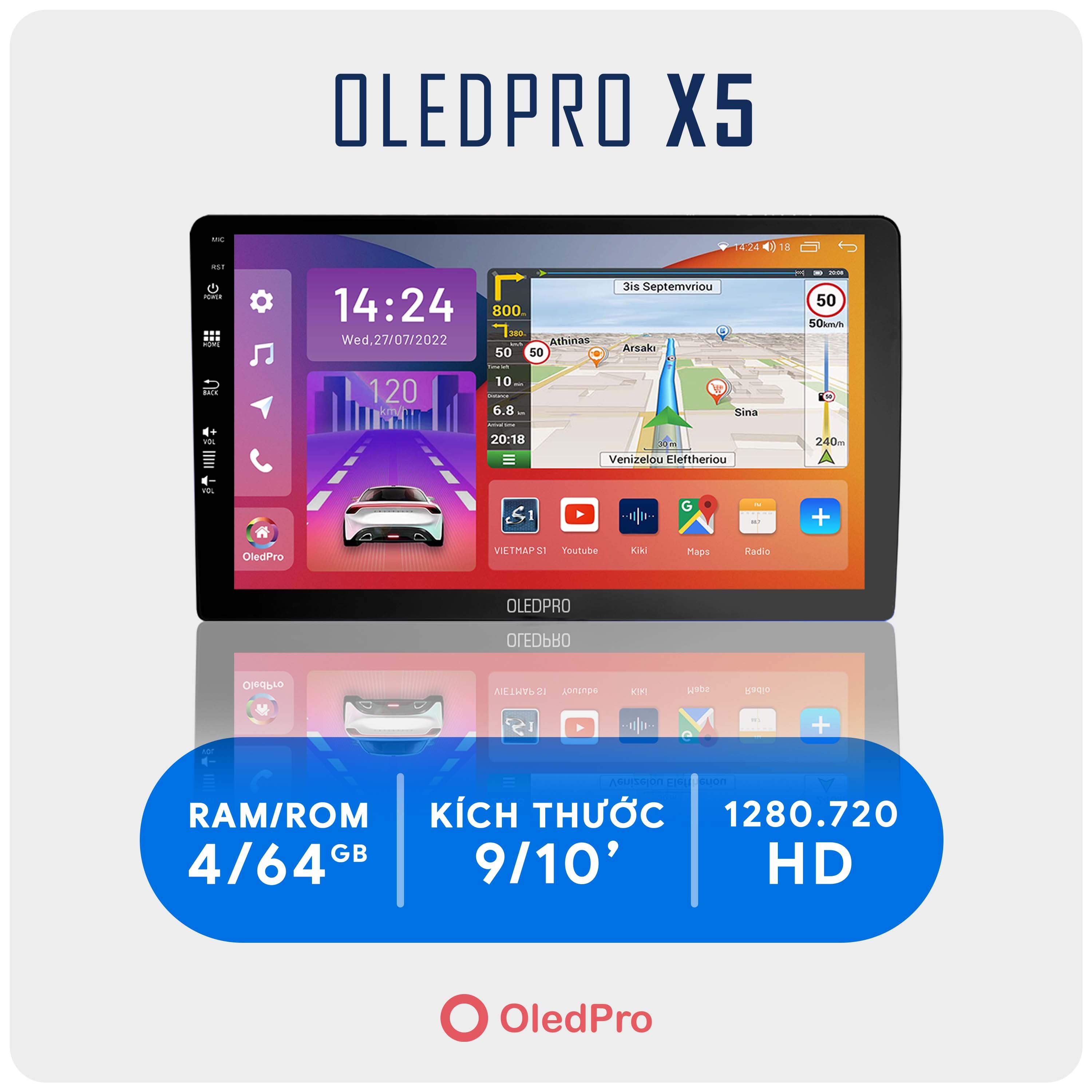 Màn Hình DVD Android OledPro X5 New