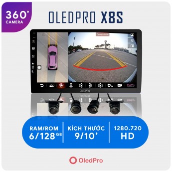 Màn Hình Ô Tô Liền Camera OledPro X8S