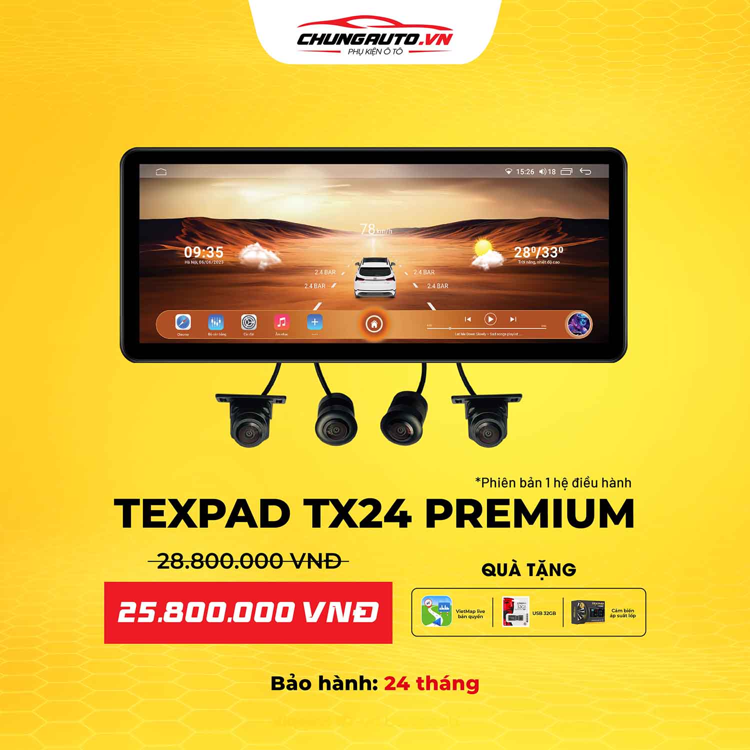 Giá màn hình Texpad TX24 Premium 12.3 inch Ram 8GB + Rom 256GB