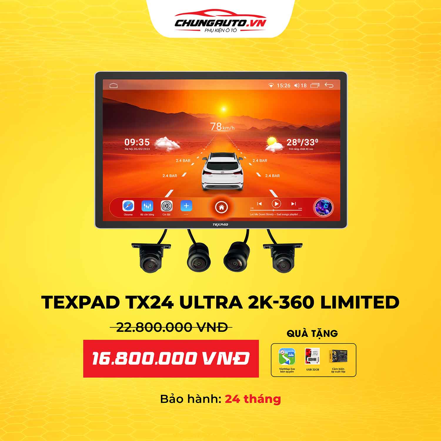 Giá màn hình Texpad TX24 Ultra 2K 11.5 inch Limited Ram 8GB + Rom 256GB