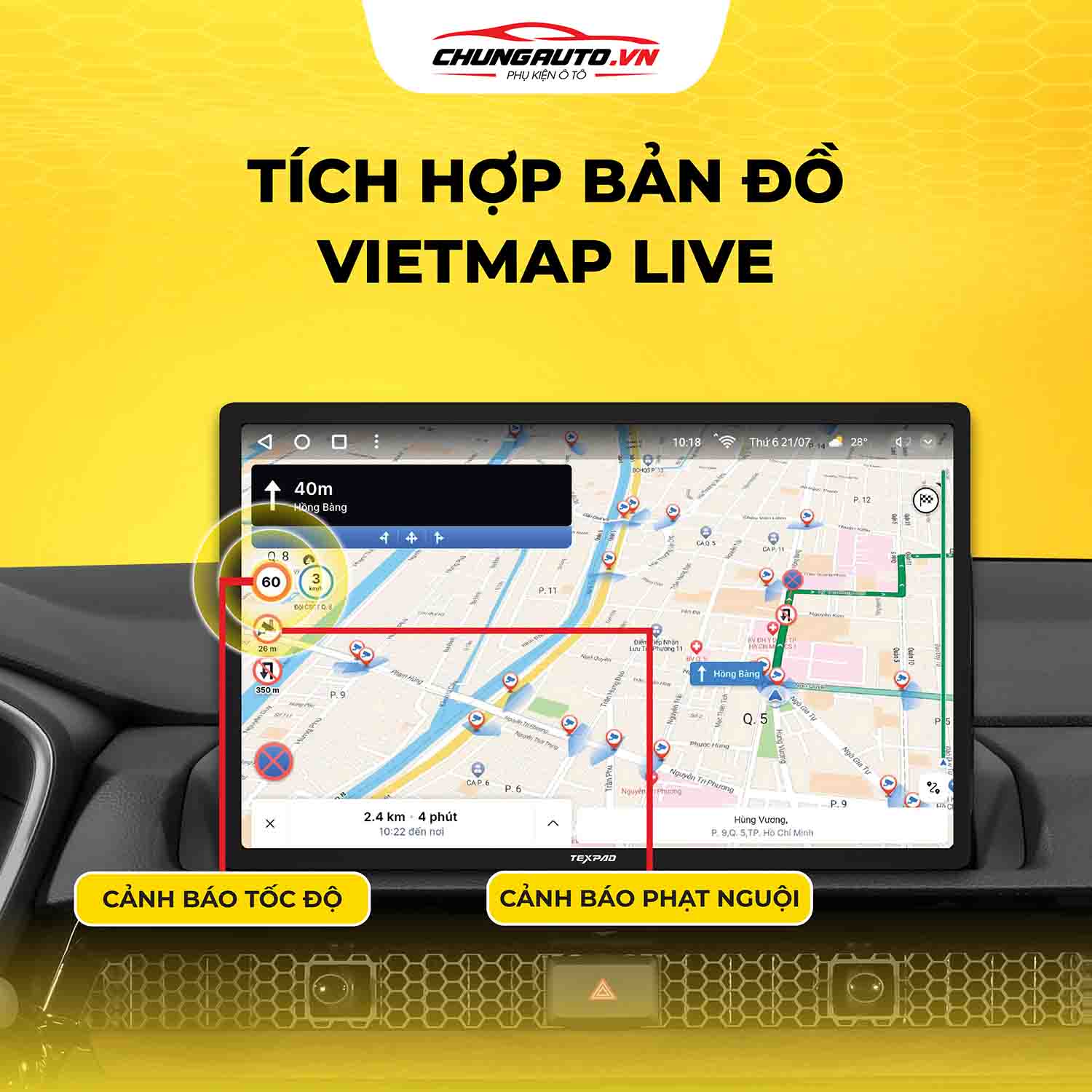 Texpad TX24 Ultra 2K11.5 inch Limited chứa bản đồ dẫn đường thông minh