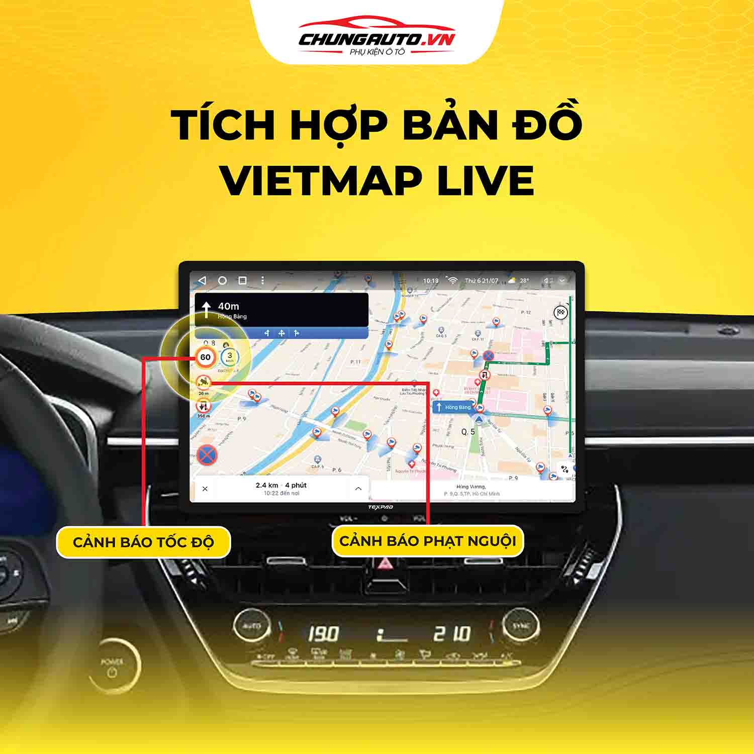 Màn hình Texpad TX24 Limited 13 Inch bản đồ dẫn đưỡng