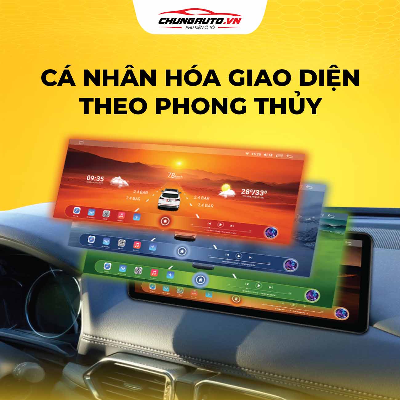 Màn hình 12.3 inch cá nhân hóa giao diện