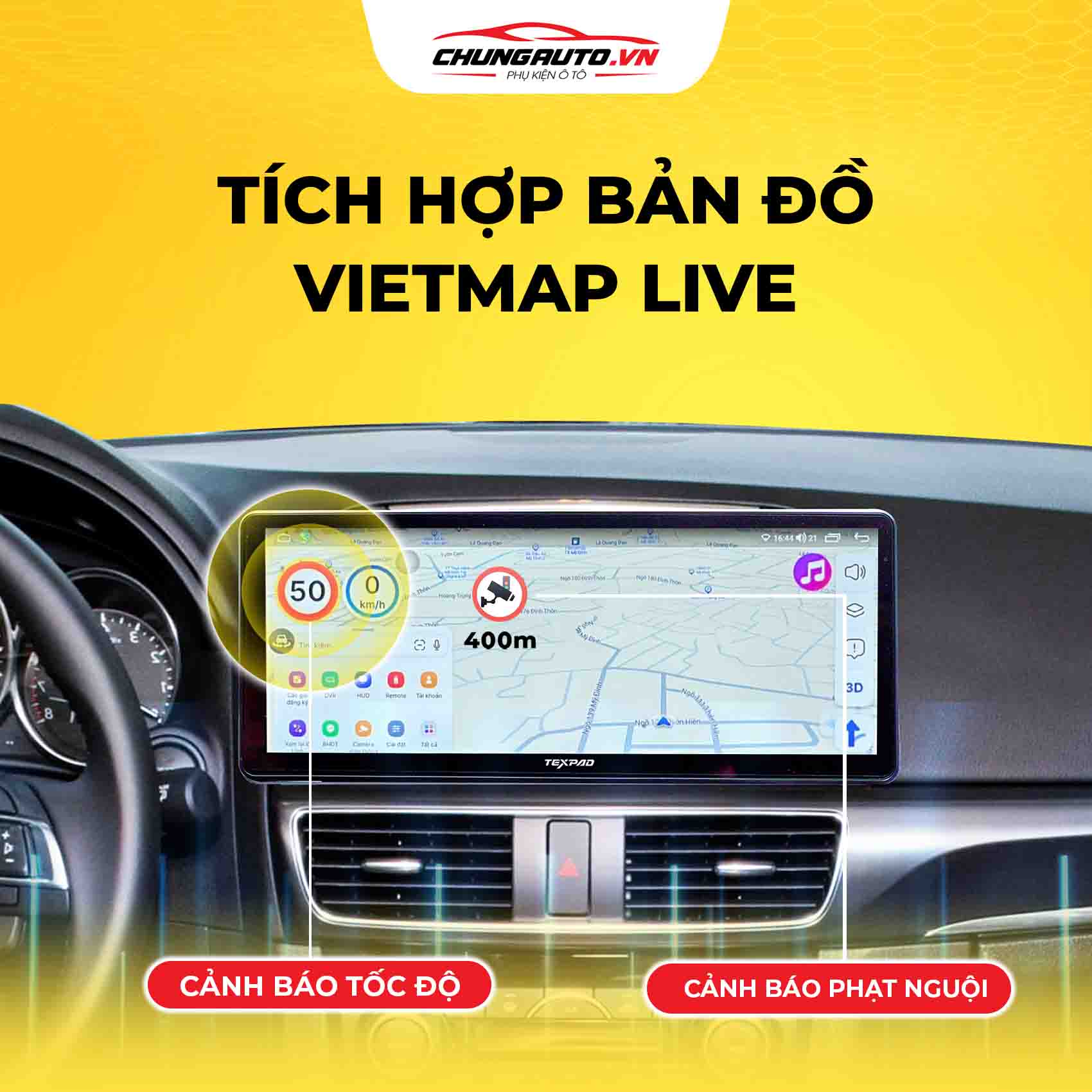 Texpad TX24 Premium tích hợp bản đồ Vietmap Live thông minh