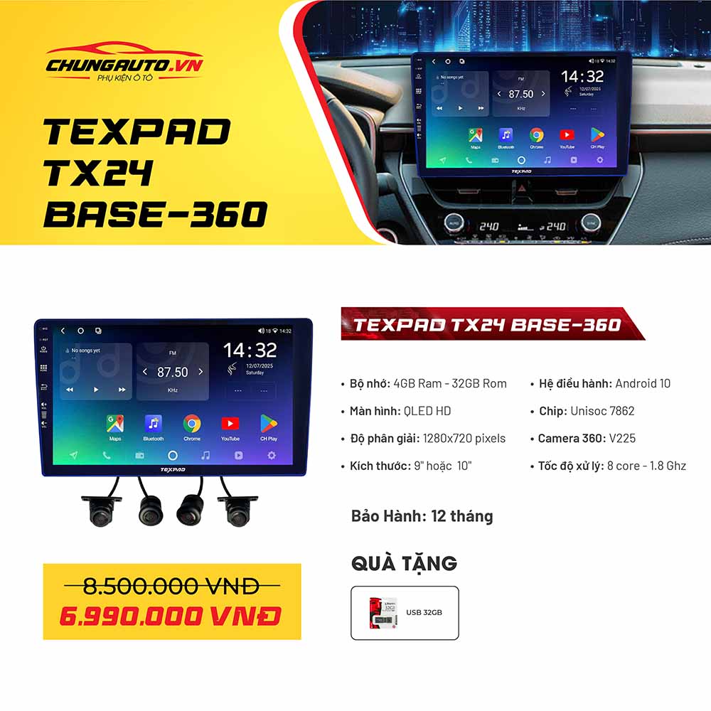 Màn hình android Texpad TX24 Base 