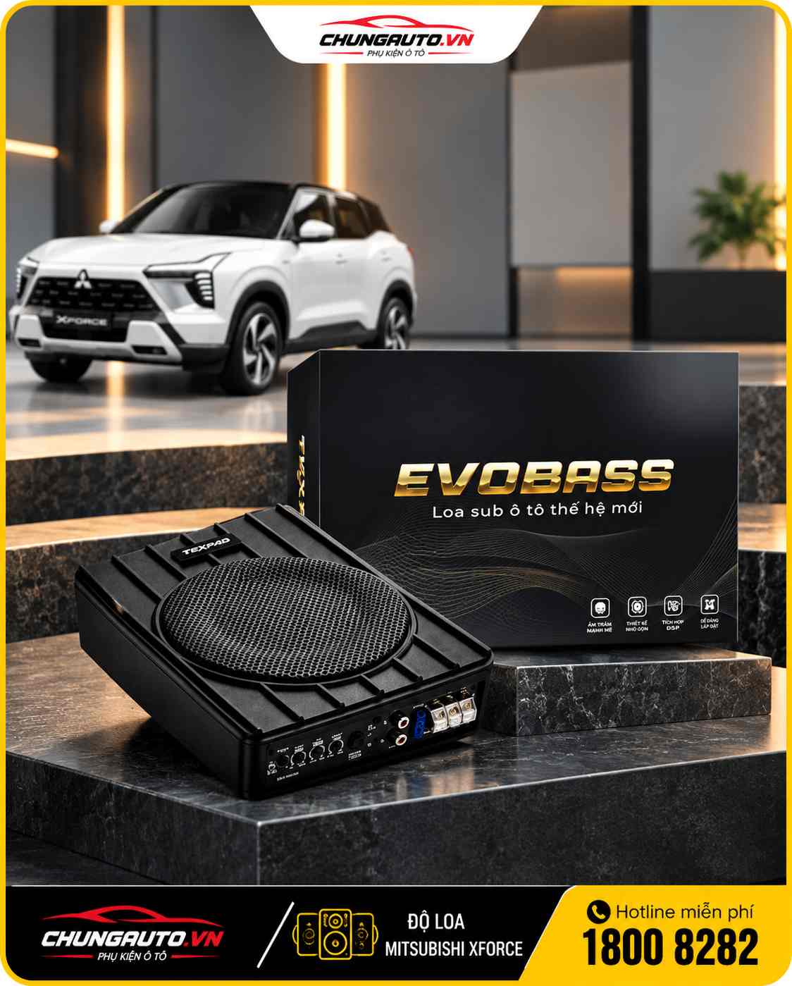 do-loa-mitsubishi-xforce-voi-loa-sub-texpad-evobass-m6