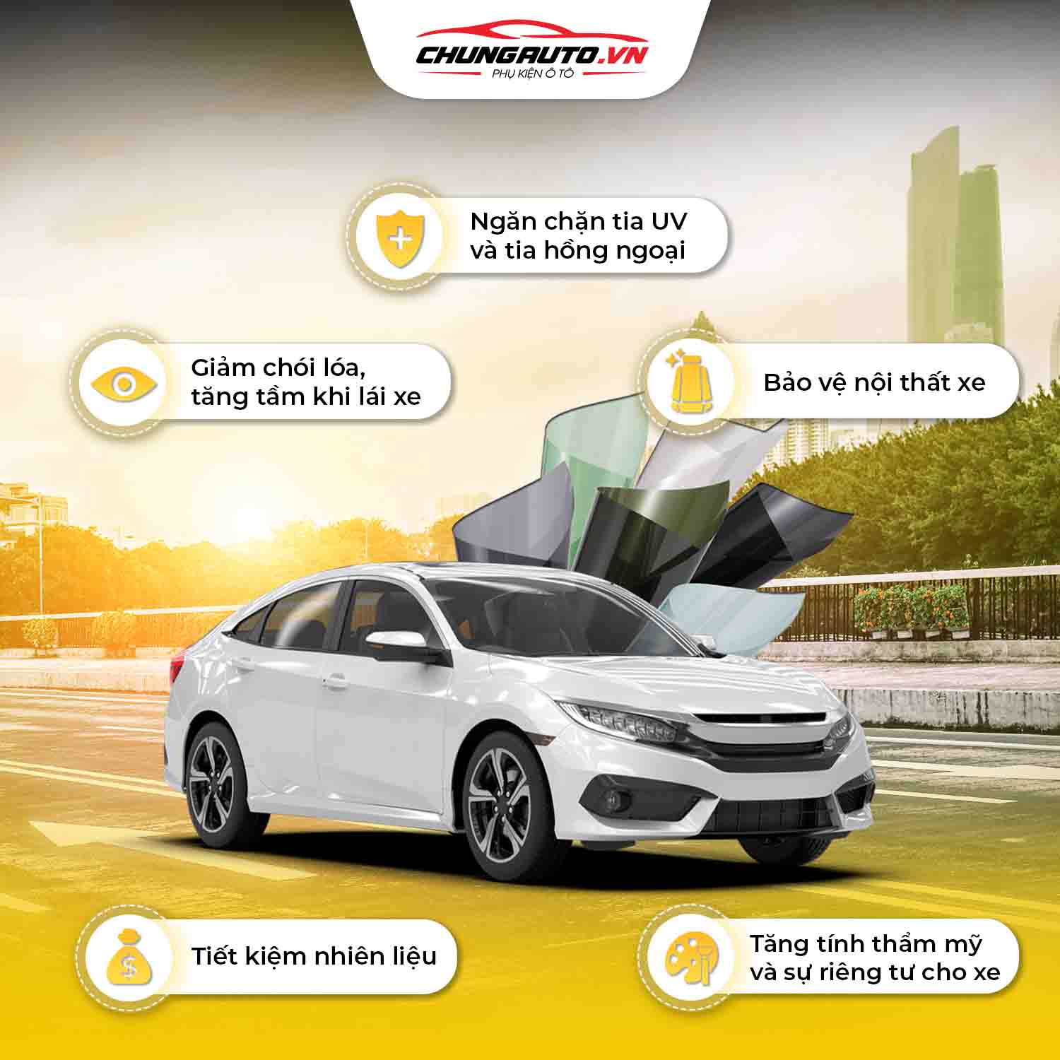 lợi ích của dán phim cách nhiệt cho ô tô