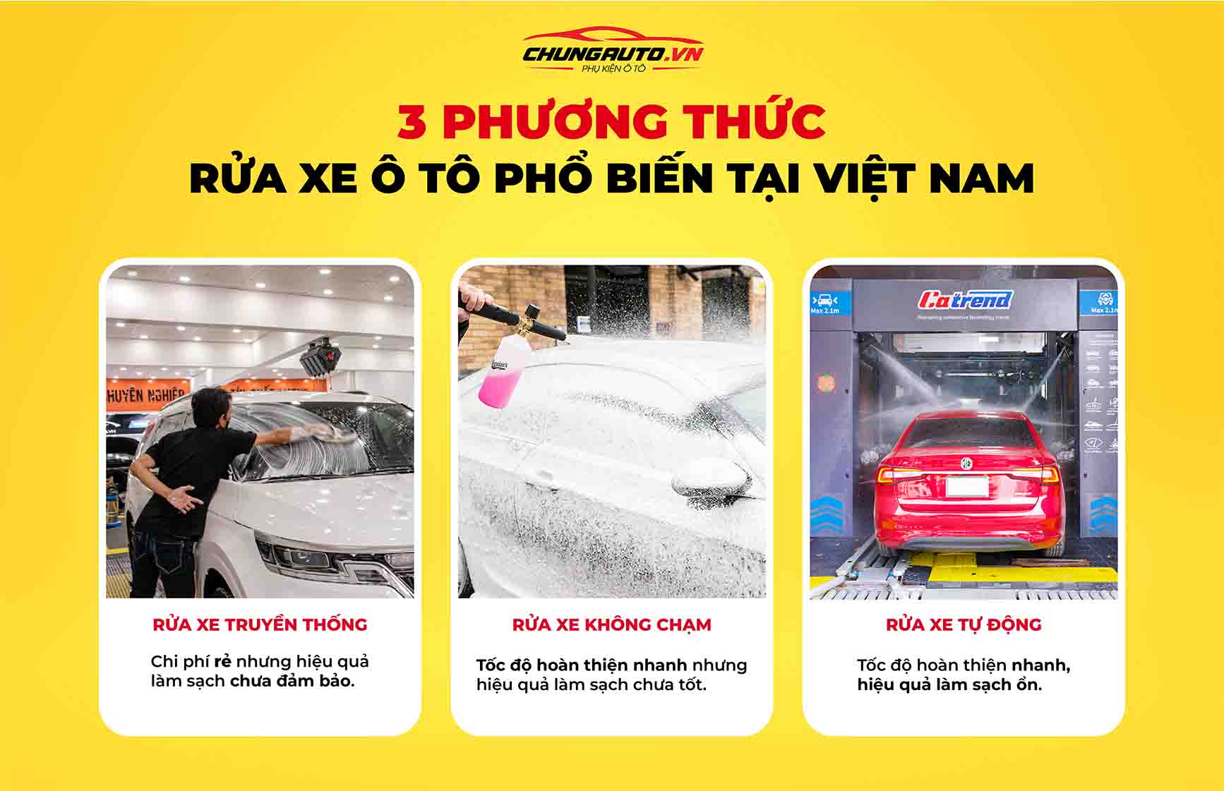 Các phương thức rửa xe ô tô tại Việt Nam