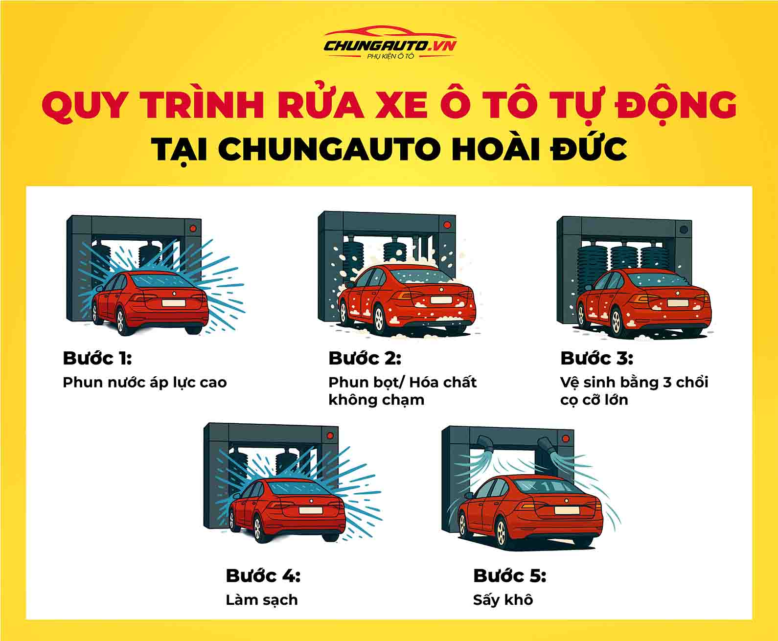 Gói rửa xe tại ChungAuto Hoài Đức