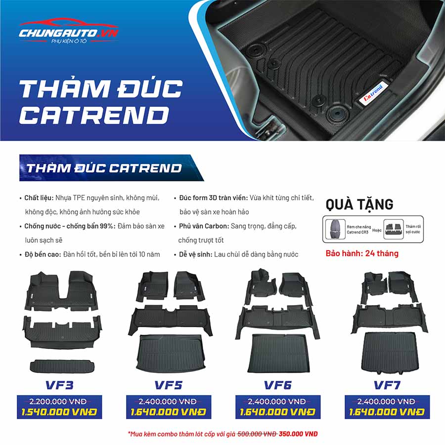 Giá thảm lót sàn Catrend cho xe điện