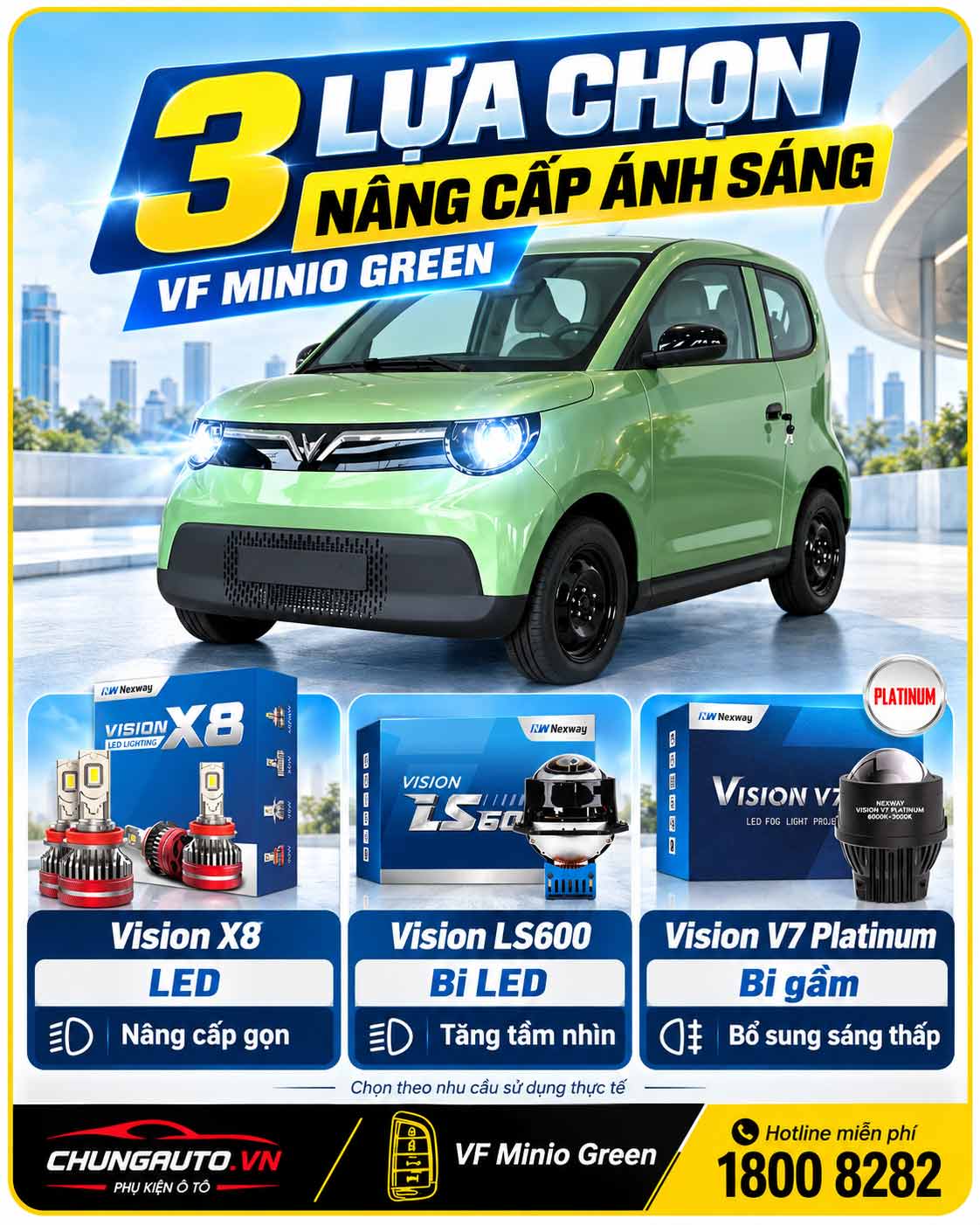 3 lua chon do den vf minio