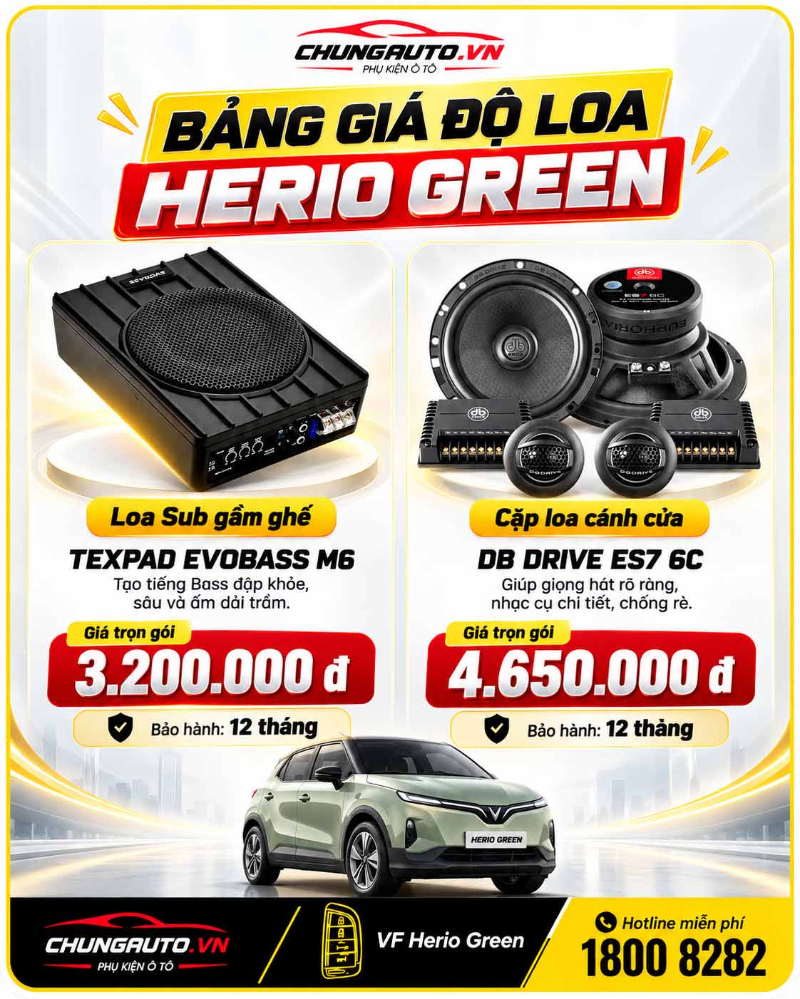 Bang gia do loa Herio Green