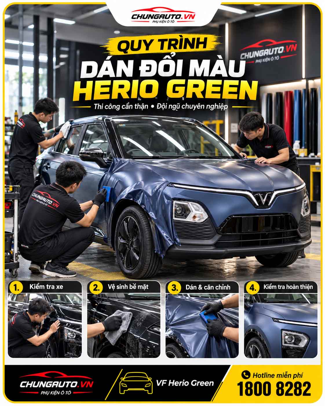 Quy trinh dan decal herio