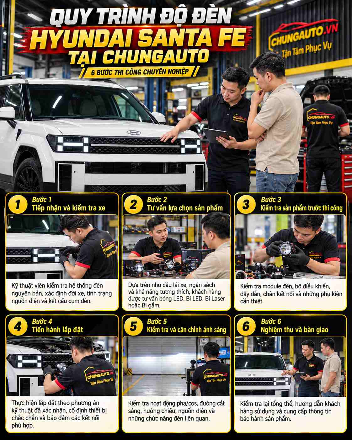 quy-trinh-do-den-santa-fe-tai-chung-auto
