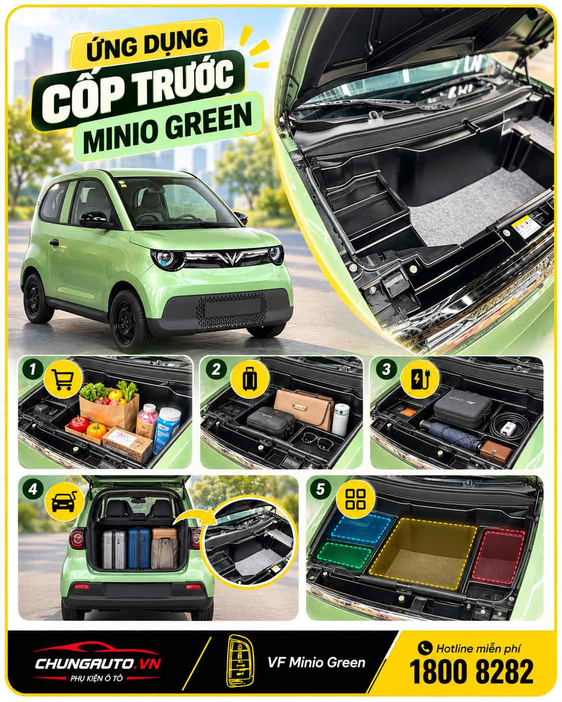 Ung dung thuc te khi lap cop truoc minio green
