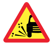 Biển báo nơi có mặt đường rời rạc