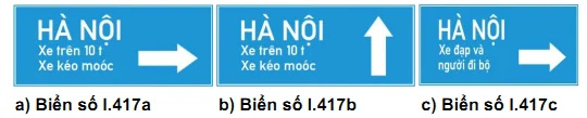 Biển chỉ hướng đường phải đi cho từng loại xe