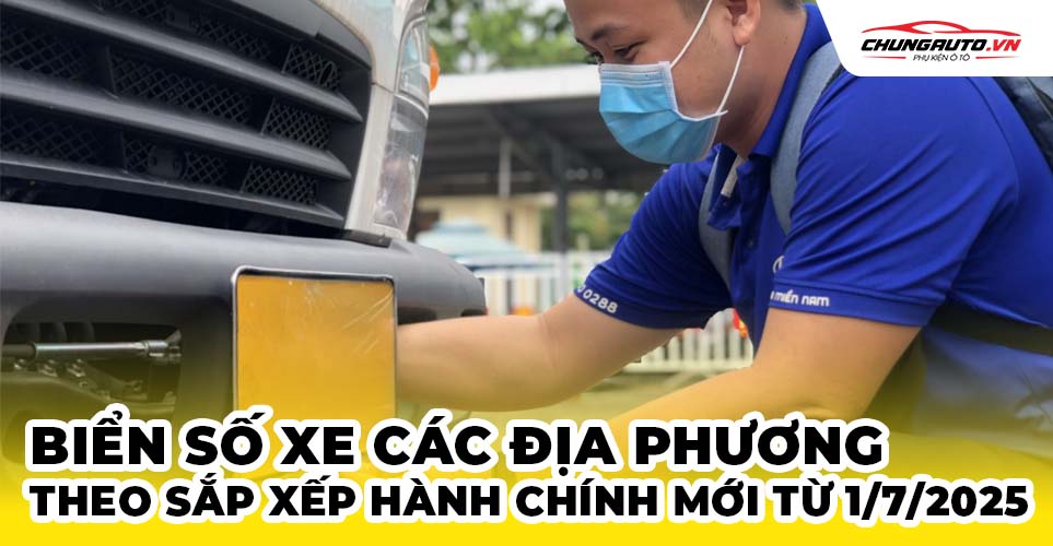 Biển số xe theo địa phương hành chính mới