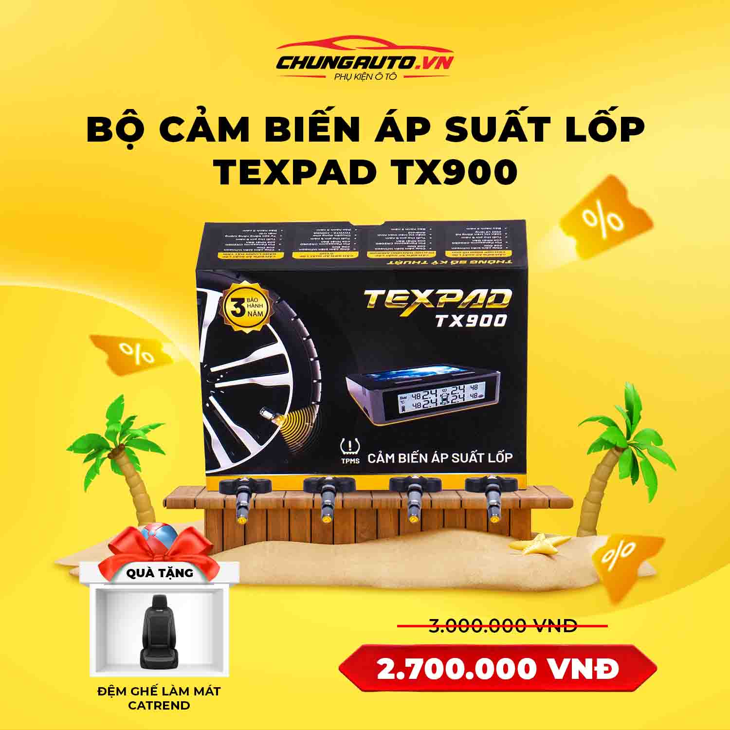 Chào hè khuyến mại cảm biến áp suất lốp Texpad TX900