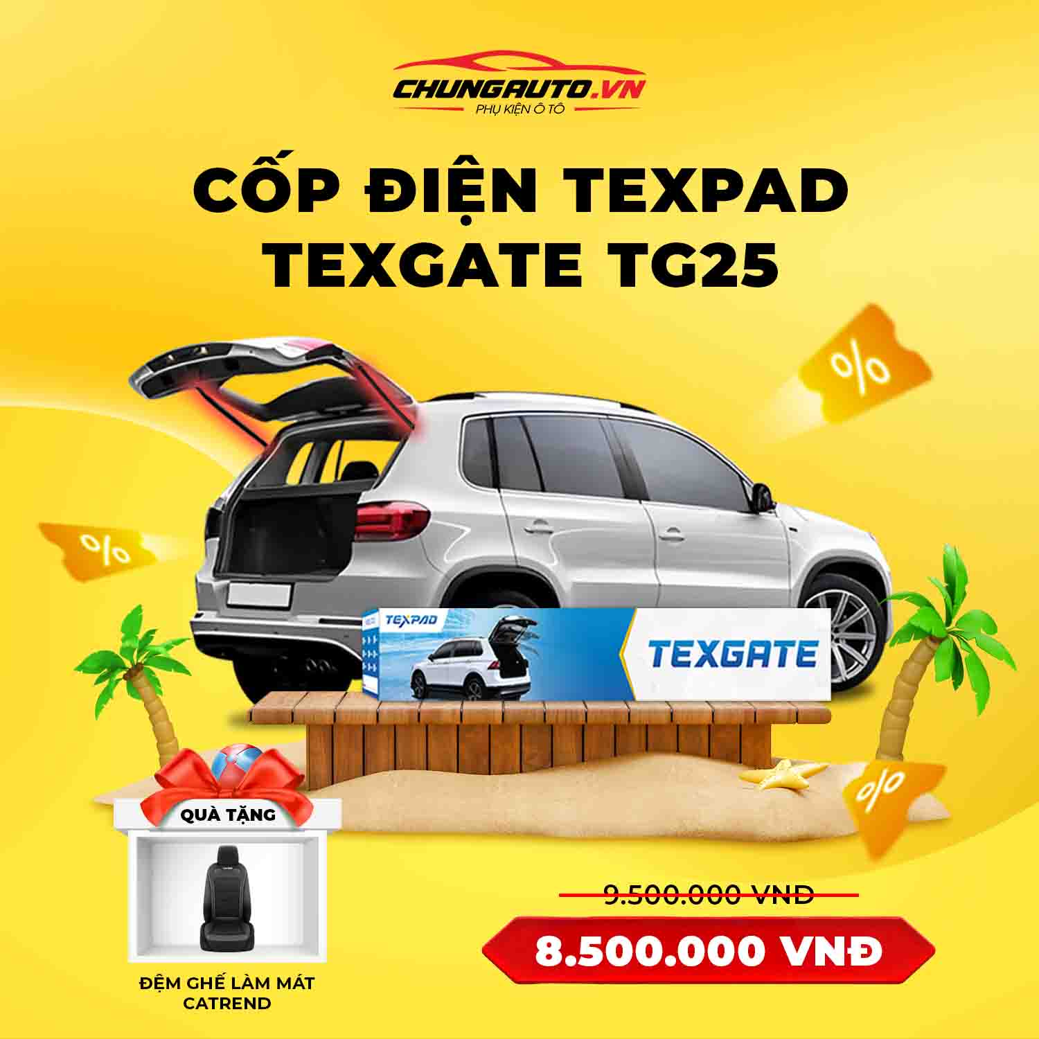 Chào hè khuyến mãi cốp điện Texpad Texgate TG25