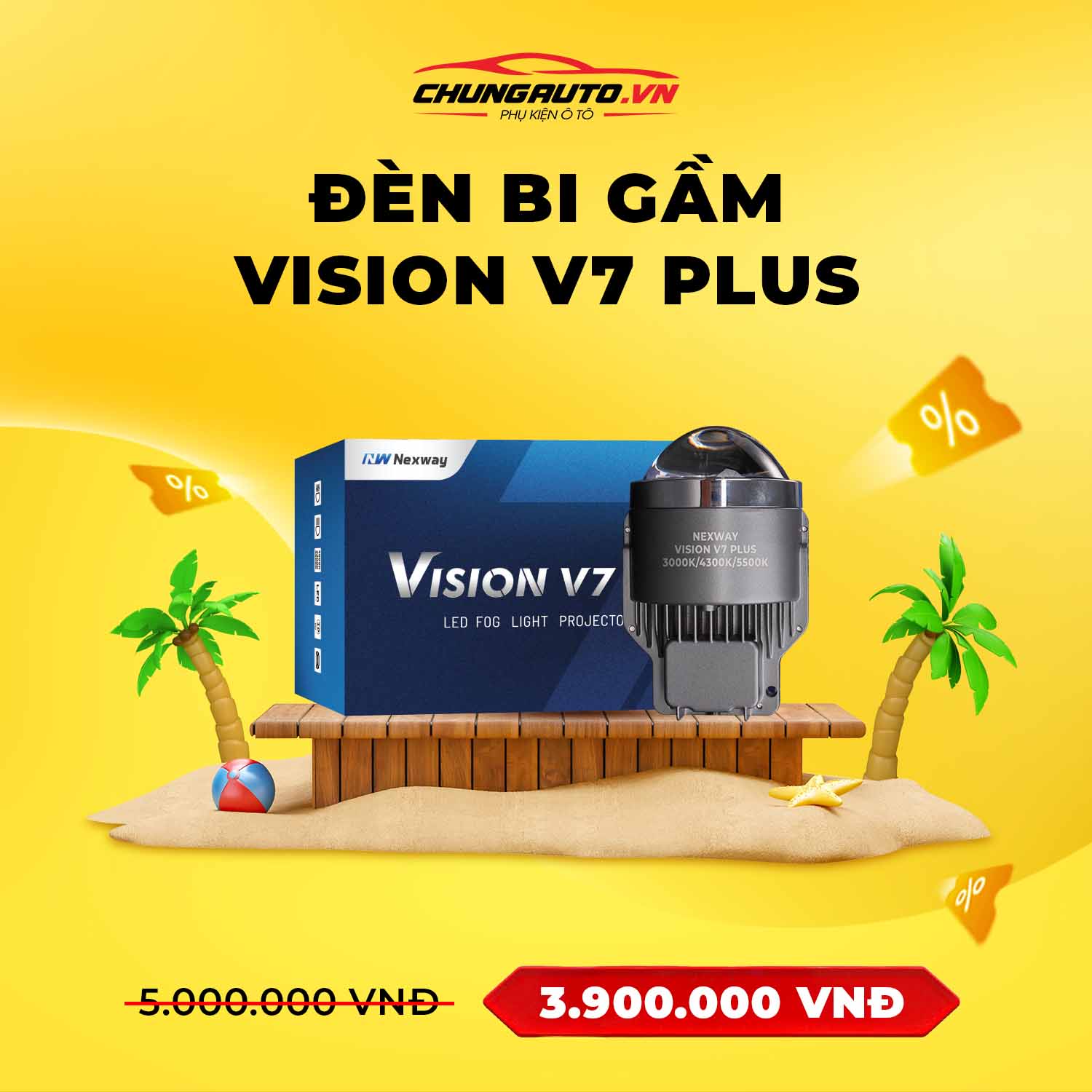 Chương trình chào hè đèn bi gầm Nexway Vision V7 Plus