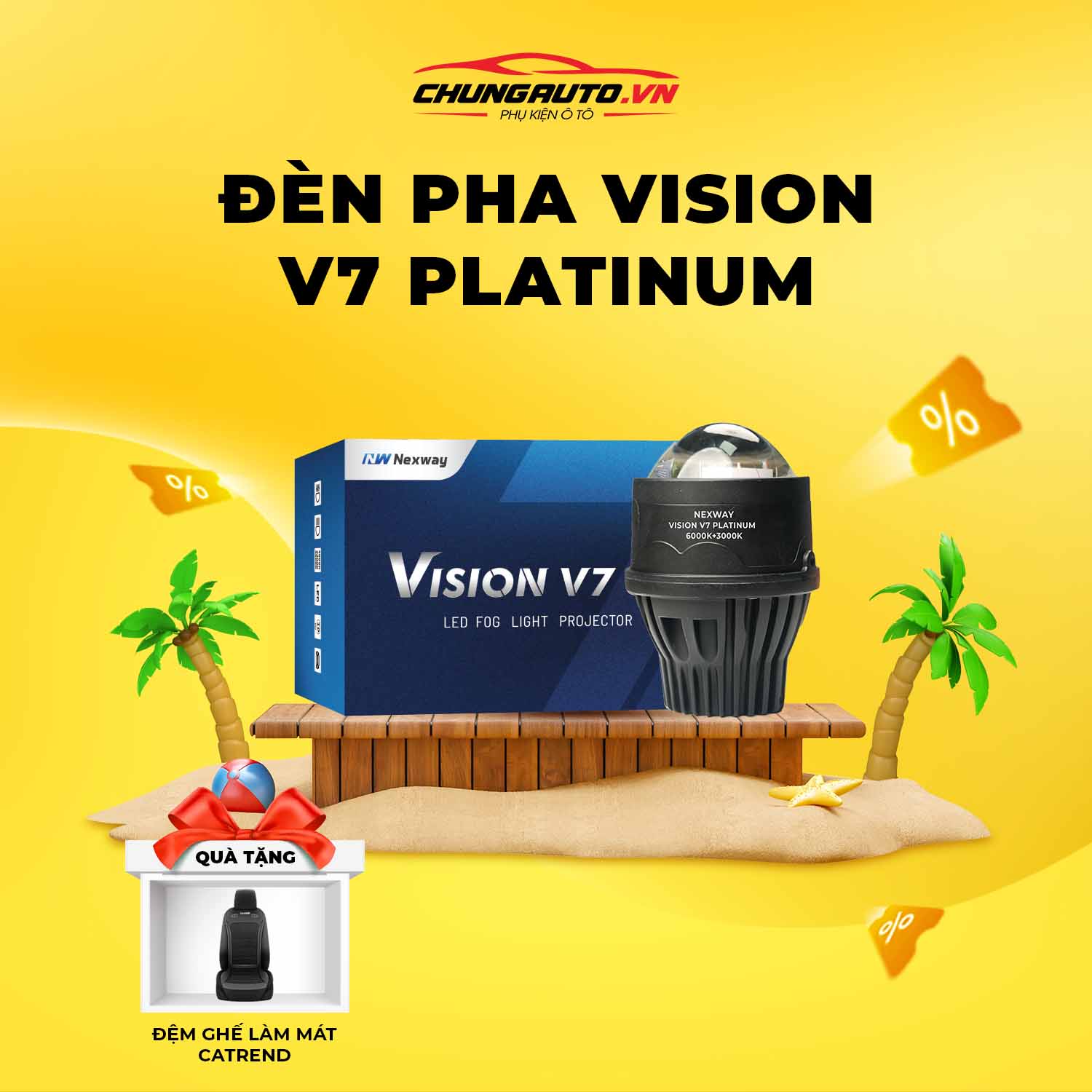 Chương trình chào hè đèn pha Vision V7 Platinum