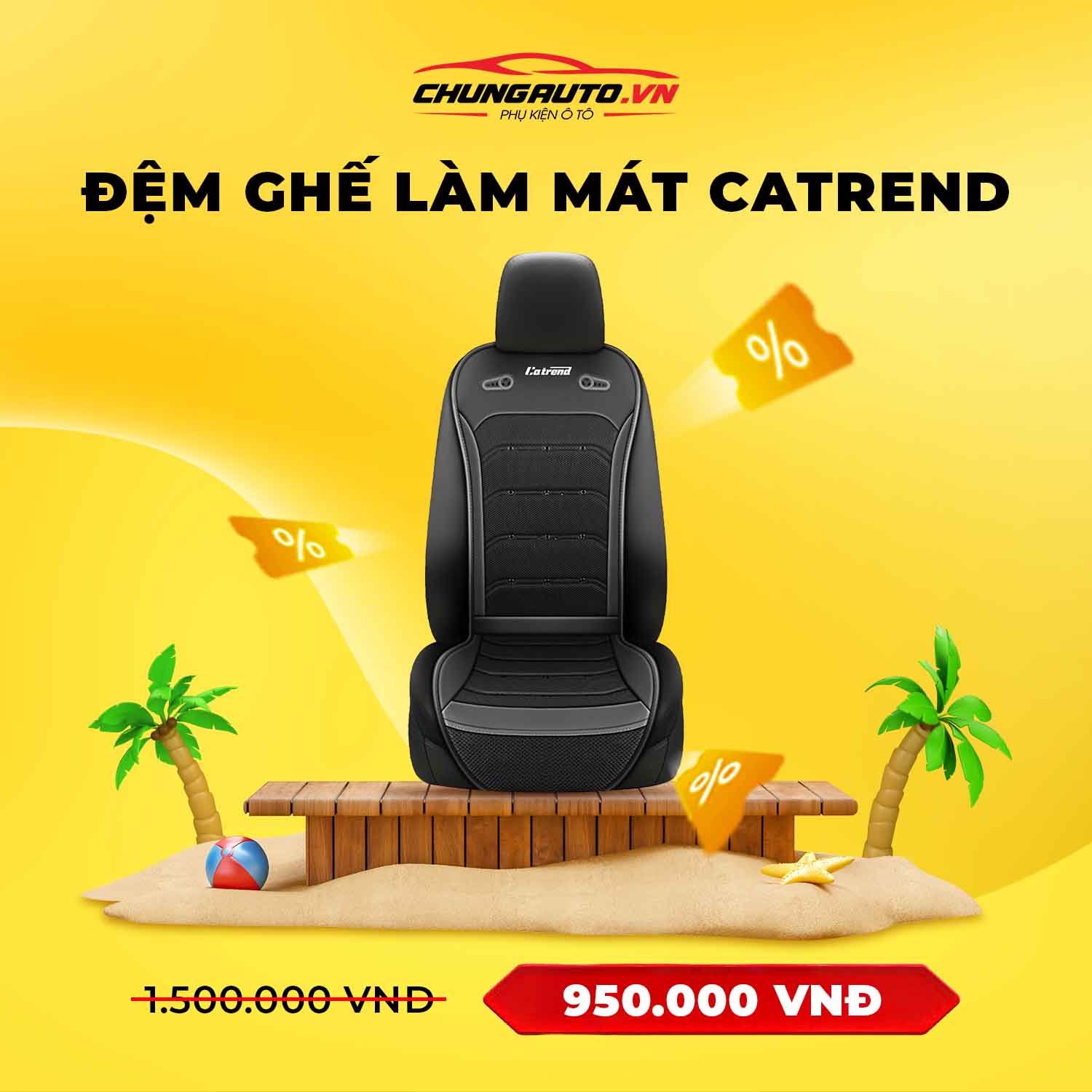 Chào hè khuyến mại đệm làm mát ghế Catrend