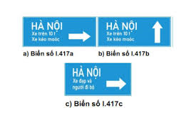 Biển chỉ hướng đường phải đi cho từng loại xe