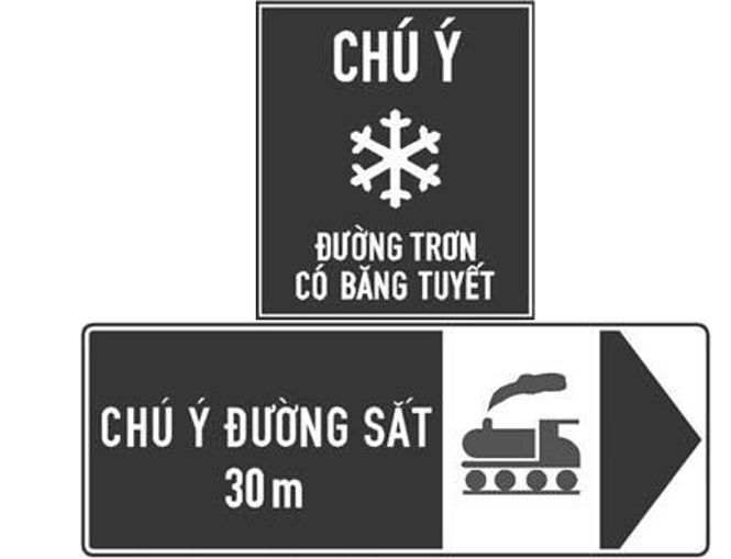 Đường trơn có băng tuyết