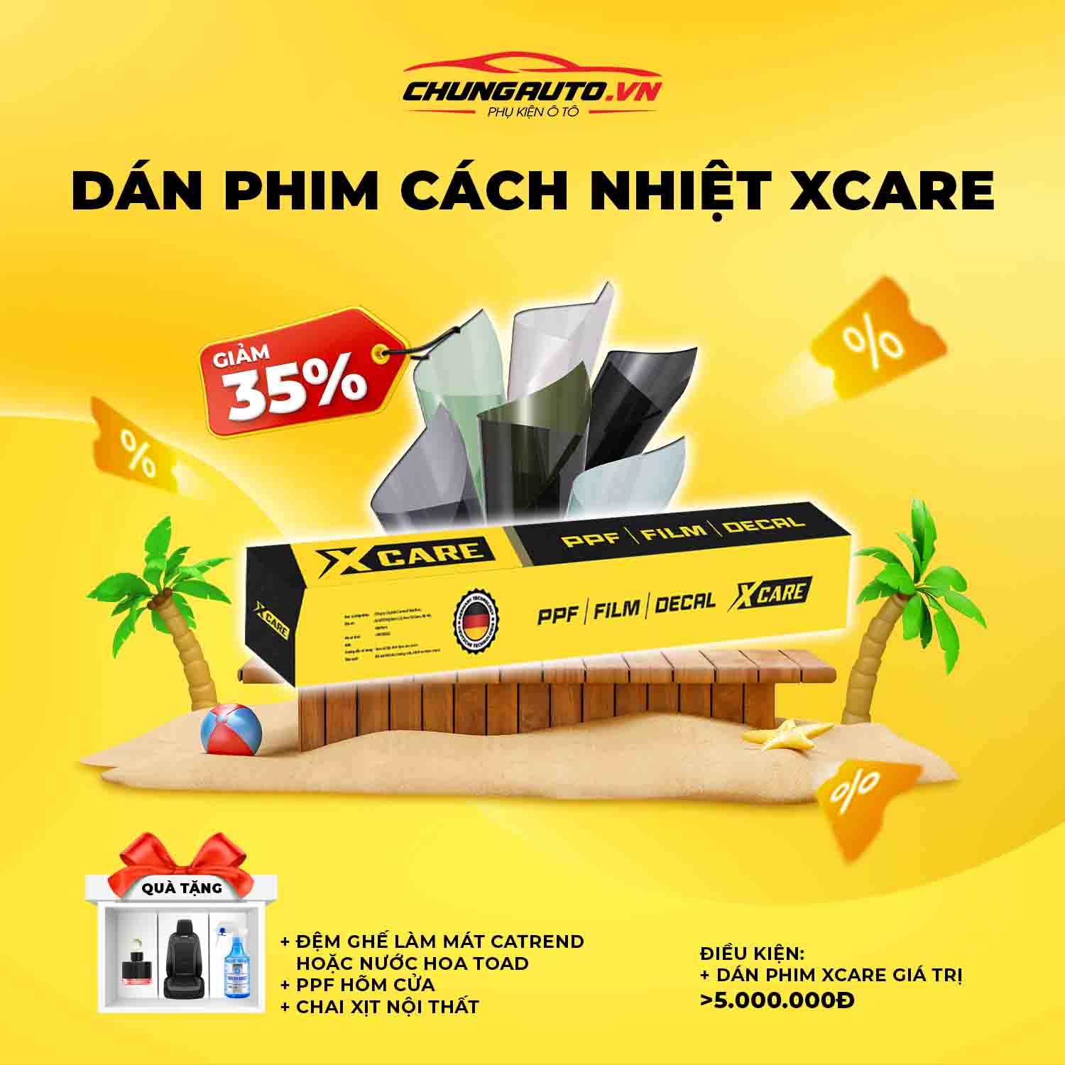 Chương trình chào hè rực rỡ dán phim cách nhiệt Xcare