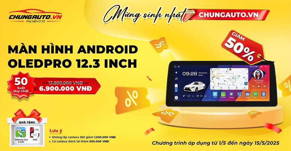 Giảm giá màn hình mừng sinh nhật cChungauto