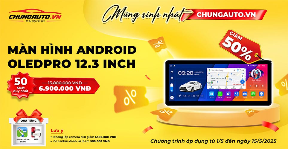 Khuyến mãi giảm giá màn hình Android OledPro Premium 360 12.3