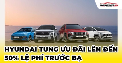 Hyundai tung ưu đãi lên đến 50% lệ phí trước bạ