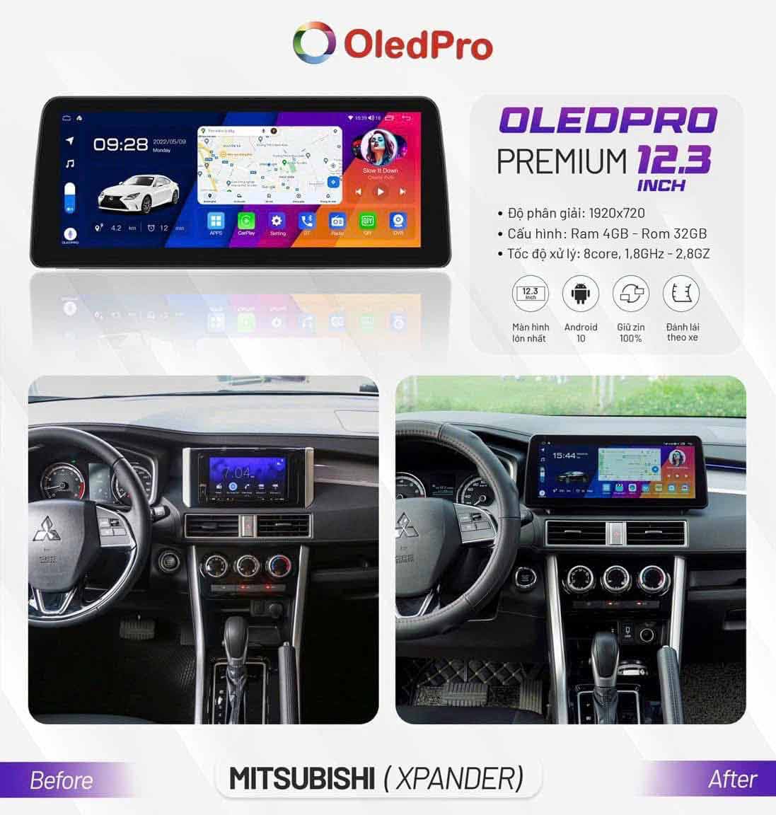 Màn hình OledPro Premium cho mitsubishi xpander