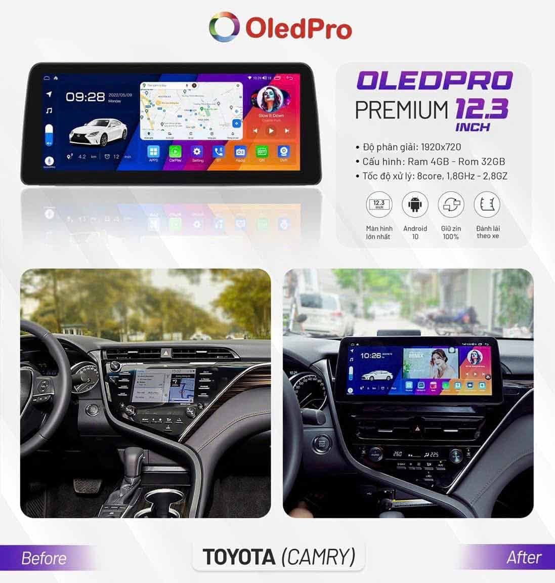 Màn hình OledPro Premium cho Toyota Camry