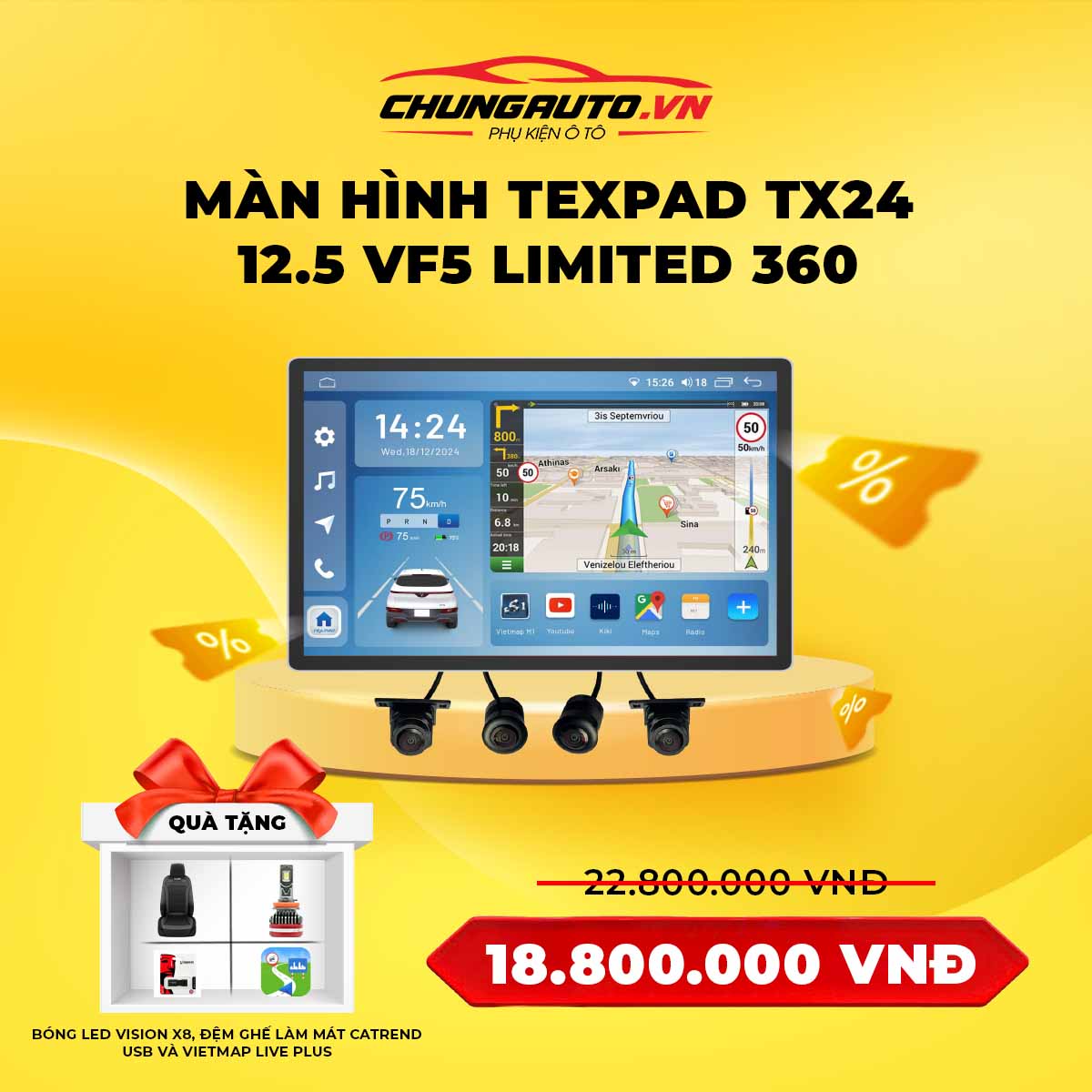 Màn hình Android Texpad TX24 12.5 inch VF5 Limited