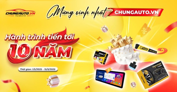 Chương trình khuyến mãi giảm sâu "Mừng ChungAuto sinh nhật - Hành trình tiến tới 10 năm"