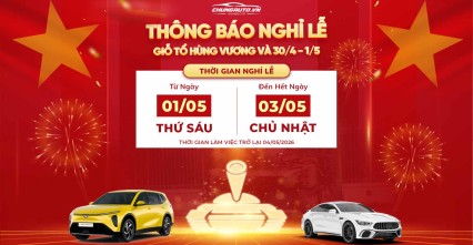 ChungAuto thông báo nghỉ lễ Giỗ Tổ Hùng Vương 10/3 và Giải phóng niềm Nam - Thống nhất đất nước