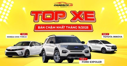 Top 10 ô tô bán chậm nhất tháng 9 năm 2025
