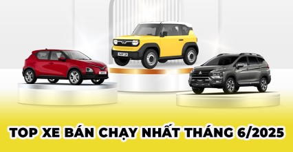 Top xe bán chạy nhất tháng 6/2025