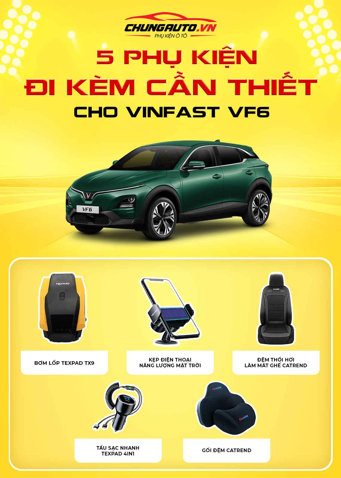 Top phụ kiện cần thiết cho Vinfast VF6