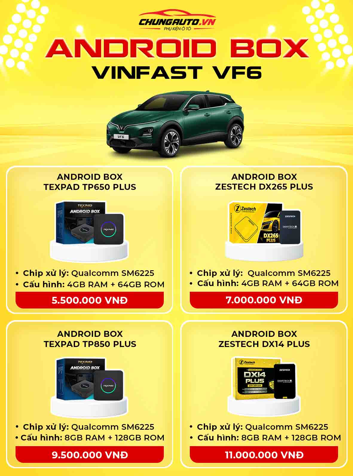 Android Box cho Vinfast VF6