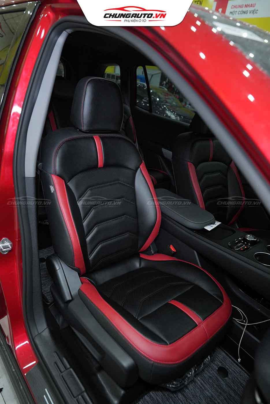 Hình ảnh thực tế bọc ghế da cho Vinfast Limo Green