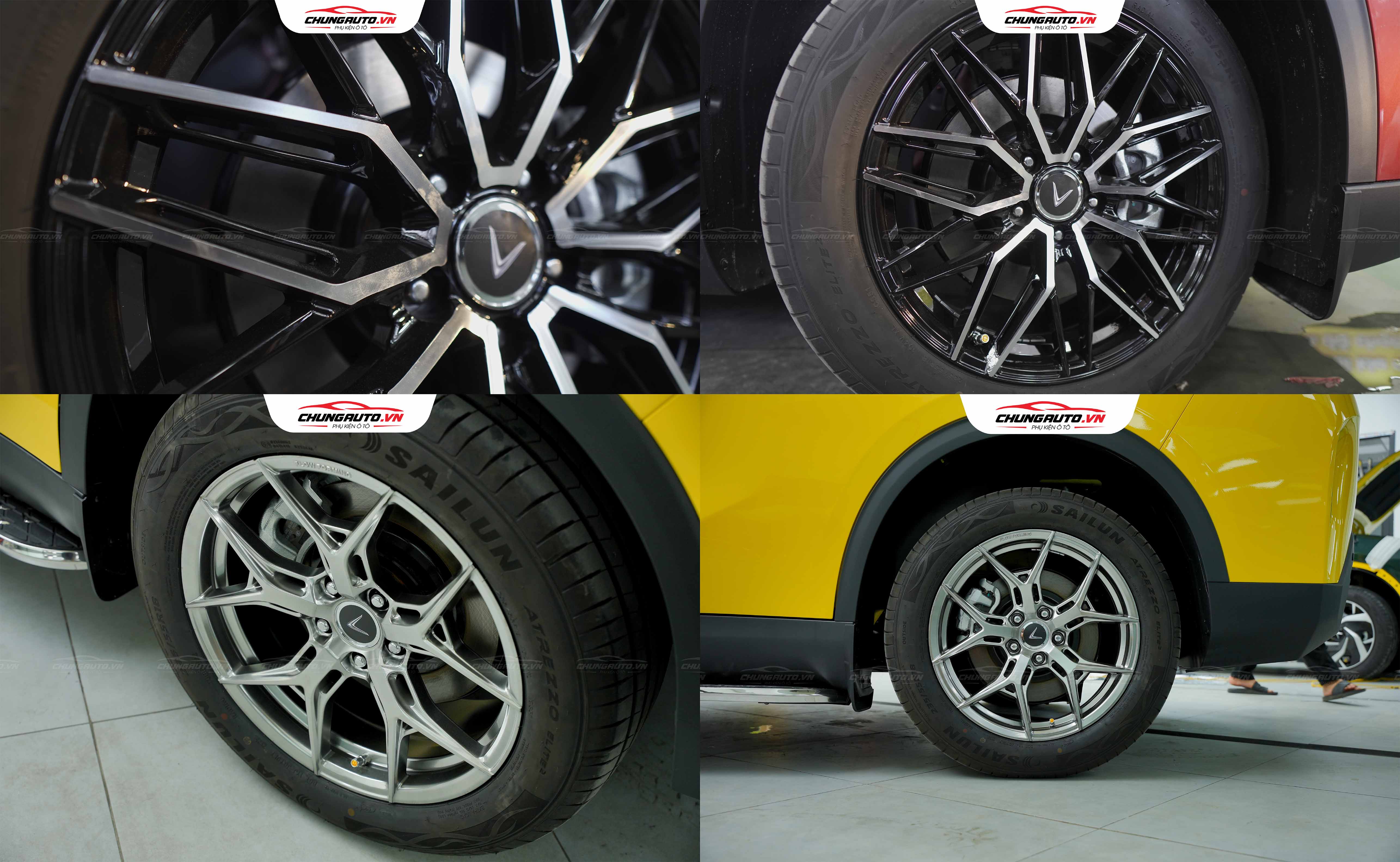 mâm lốp cho xe Vinfast Limo Green
