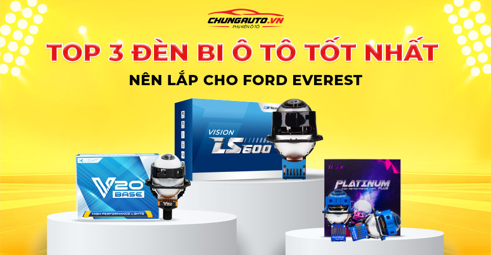 Top 3 đèn bi ô tô tốt nhất cho Ford Everest