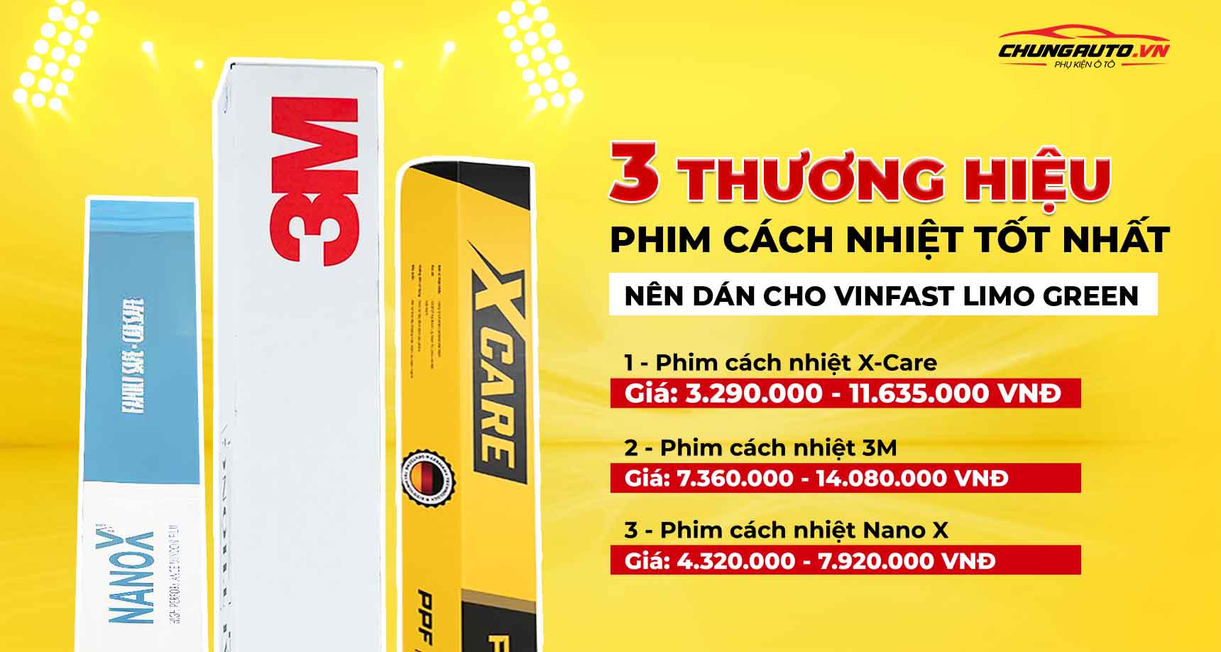 Top phim cách nhiệt nên dán cho Limo Green